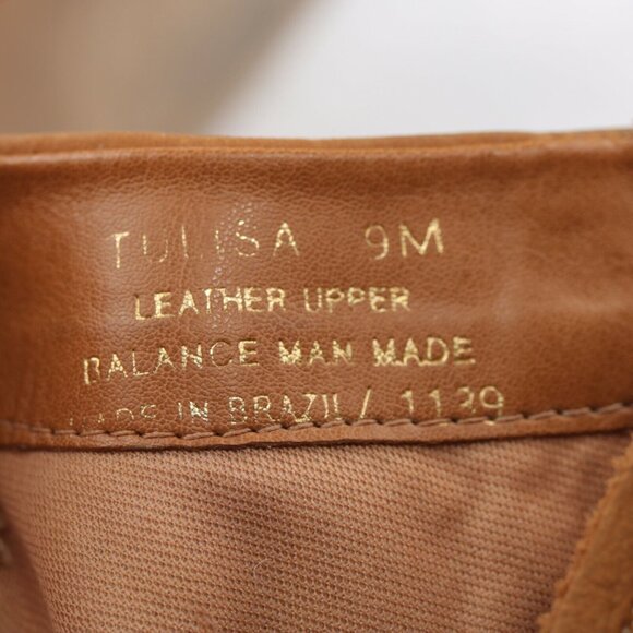 Steve Madden Womens Tulisa Boot Size 9 Tan Caramel Leather Open Toe Block Heel - Picture 10 of 12